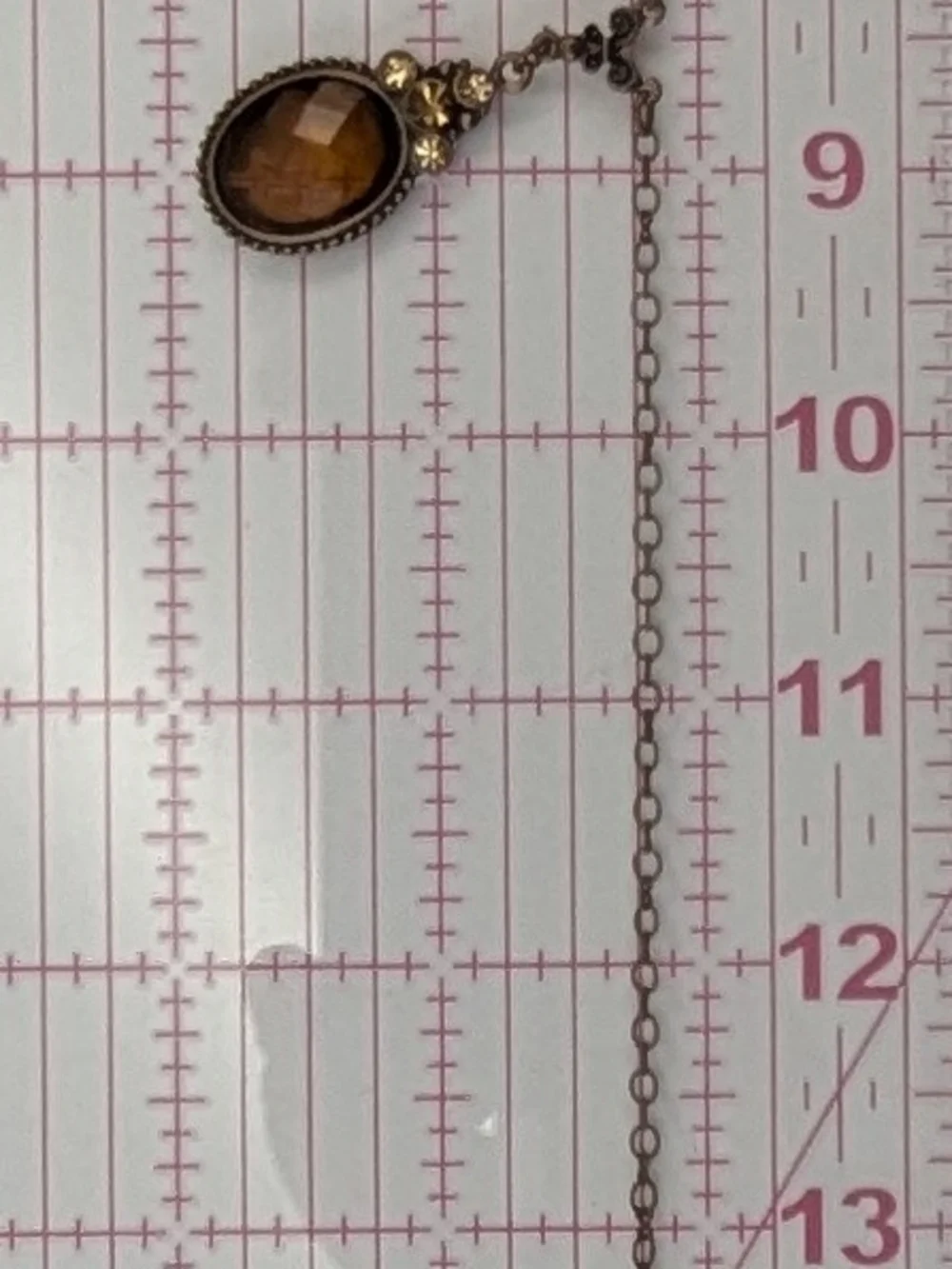 Rose Gold Faceted Pendant Necklace - Elegant Women's Jewelry - Picture 9 of 9